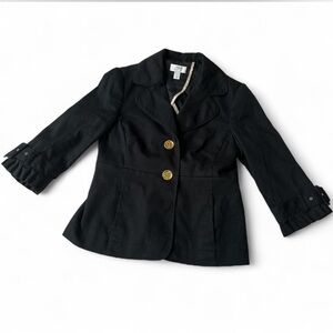 Loft ruffle trim blazer